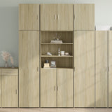 Hoge kast 80x42,5x249 cm bewerkt hout sonoma eikenkleurig - AllerleiShop