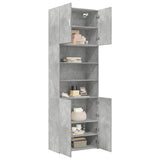 Hoge kast 80x42,5x249 cm bewerkt hout betongrijs - AllerleiShop