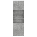 Hoge kast 80x42,5x249 cm bewerkt hout betongrijs - AllerleiShop