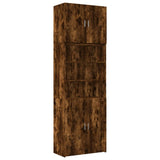 Hoge kast 80x42,5x249 cm bewerkt hout gerookt eikenkleurig - AllerleiShop