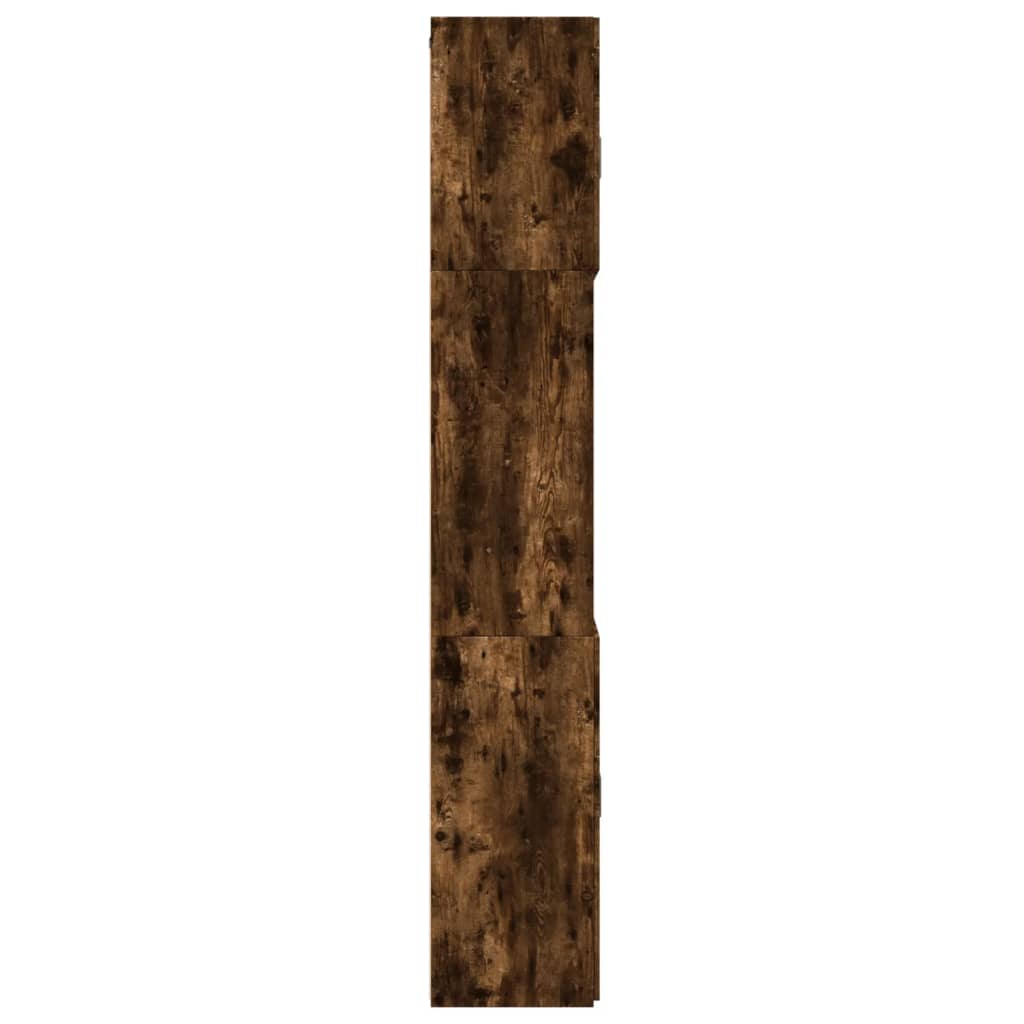 Hoge kast 80x42,5x249 cm bewerkt hout gerookt eikenkleurig - AllerleiShop