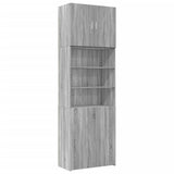 Hoge kast 80x42,5x249 cm bewerkt hout grijs sonoma eikenkleurig - AllerleiShop