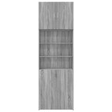 Hoge kast 80x42,5x249 cm bewerkt hout grijs sonoma eikenkleurig - AllerleiShop