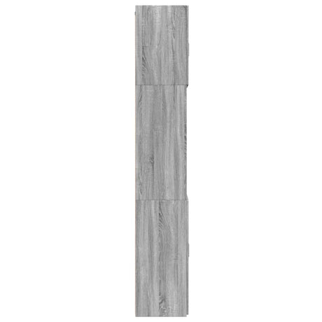 Hoge kast 80x42,5x249 cm bewerkt hout grijs sonoma eikenkleurig - AllerleiShop