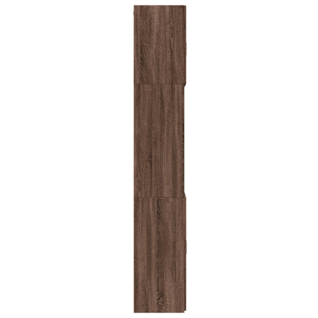 Hoge kast 80x42,5x249 cm bewerkt hout bruin eikenkleurig - AllerleiShop