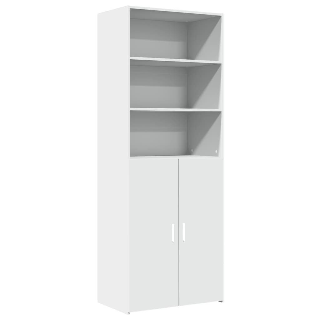 Hoge kast 70x42,5x185 cm bewerkt hout wit - AllerleiShop