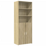 Hoge kast 70x42,5x185 cm bewerkt hout sonoma eikenkleurig - AllerleiShop