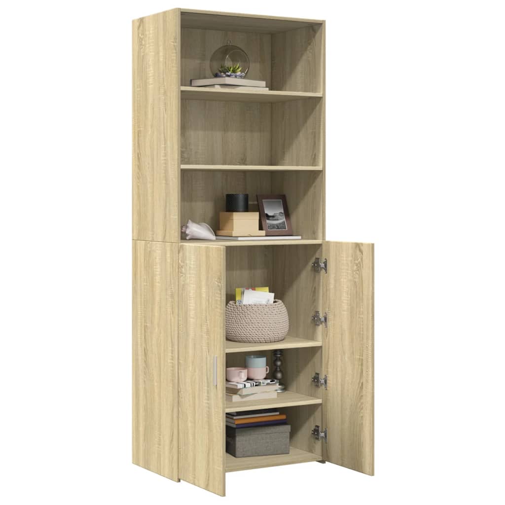 Hoge kast 70x42,5x185 cm bewerkt hout sonoma eikenkleurig - AllerleiShop