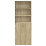 Hoge kast 70x42,5x185 cm bewerkt hout sonoma eikenkleurig - AllerleiShop