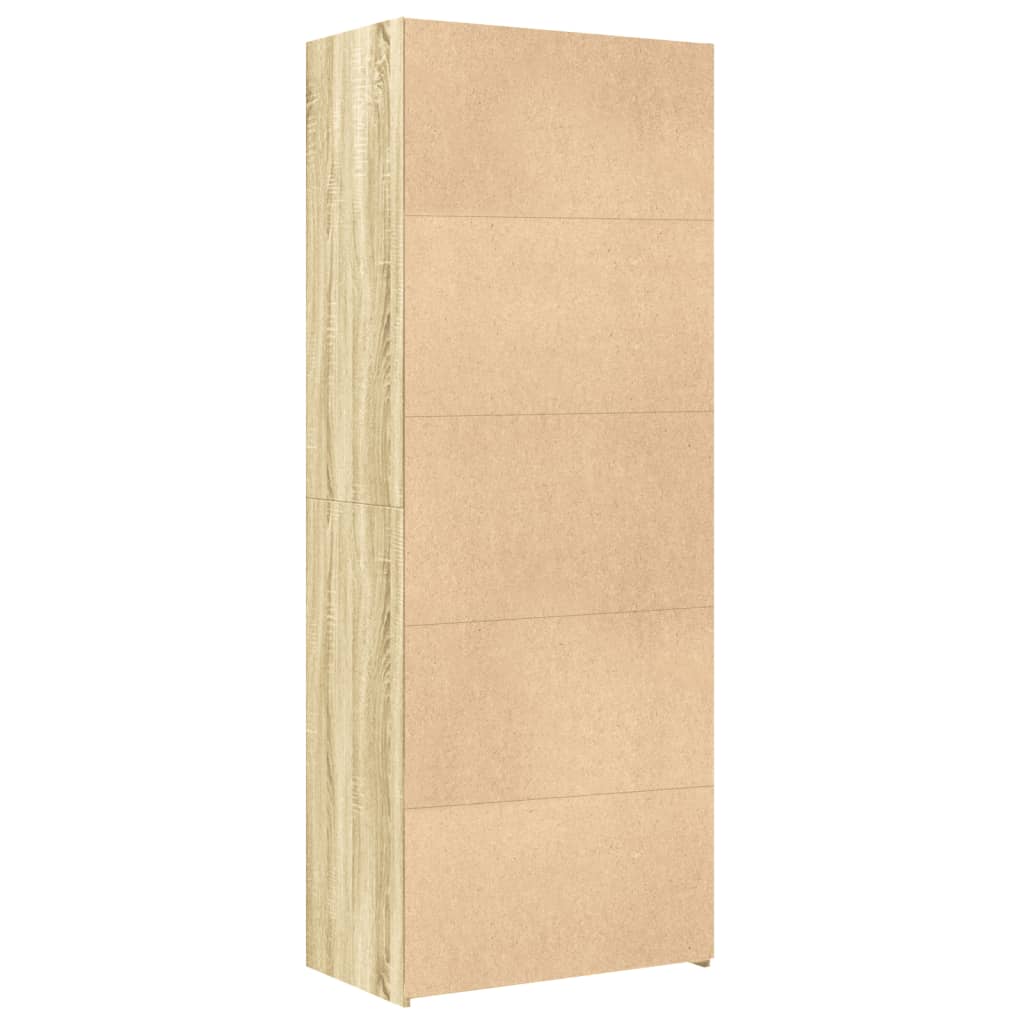 Hoge kast 70x42,5x185 cm bewerkt hout sonoma eikenkleurig - AllerleiShop