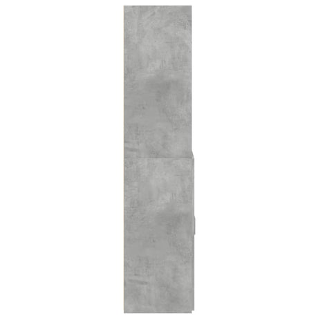 Hoge kast 70x42,5x185 cm bewerkt hout betongrijs - AllerleiShop