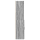 Hoge kast 70x42,5x185 cm bewerkt hout grijs sonoma eikenkleurig - AllerleiShop