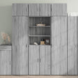 Hoge kast 70x42,5x185 cm bewerkt hout grijs sonoma eikenkleurig - AllerleiShop