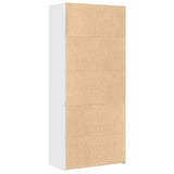 Hoge kast 80x42,5x185 cm bewerkt hout wit - AllerleiShop