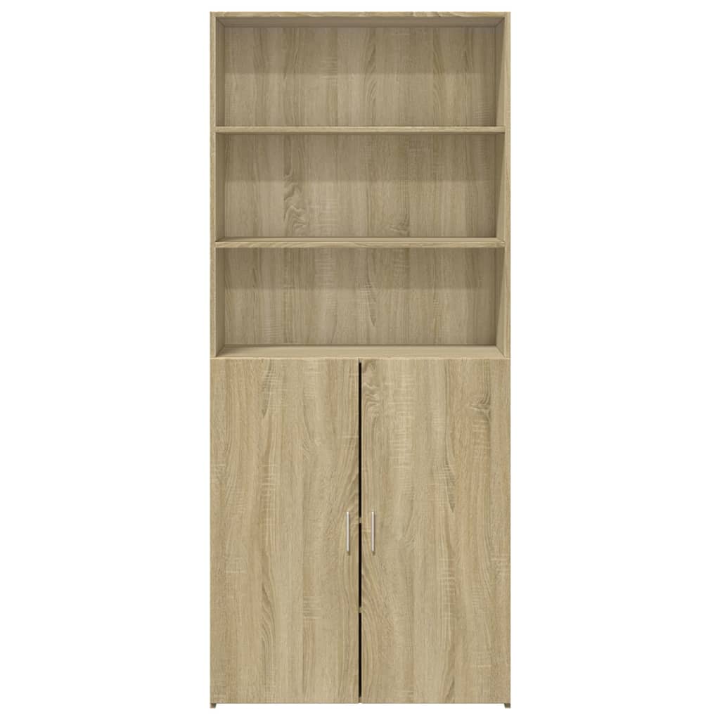 Hoge kast 80x42,5x185 cm bewerkt hout sonoma eikenkleurig - AllerleiShop