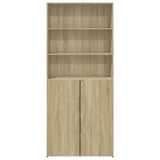 Hoge kast 80x42,5x185 cm bewerkt hout sonoma eikenkleurig - AllerleiShop