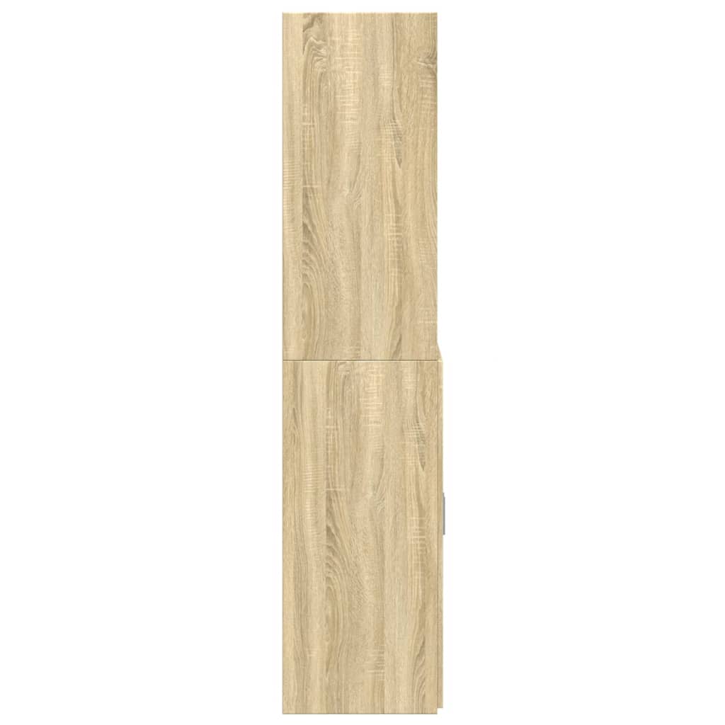 Hoge kast 80x42,5x185 cm bewerkt hout sonoma eikenkleurig - AllerleiShop