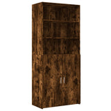 Hoge kast 80x42,5x185 cm bewerkt hout gerookt eikenkleurig - AllerleiShop