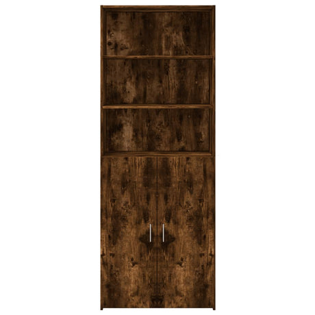 Hoge kast 80x42,5x185 cm bewerkt hout gerookt eikenkleurig - AllerleiShop