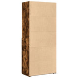 Hoge kast 80x42,5x185 cm bewerkt hout gerookt eikenkleurig - AllerleiShop