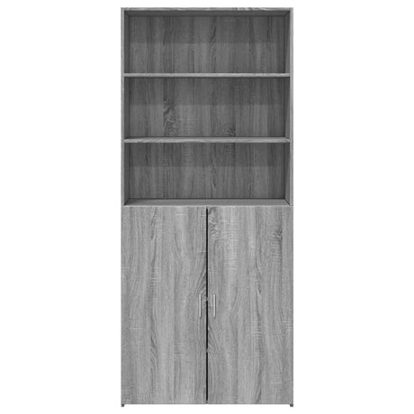 Hoge kast 80x42,5x185 cm bewerkt hout grijs sonoma eikenkleurig - AllerleiShop