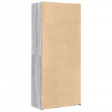 Hoge kast 80x42,5x185 cm bewerkt hout grijs sonoma eikenkleurig - AllerleiShop