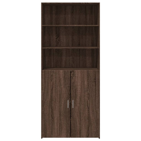 Hoge kast 80x42,5x185 cm bewerkt hout bruin eikenkleurig - AllerleiShop