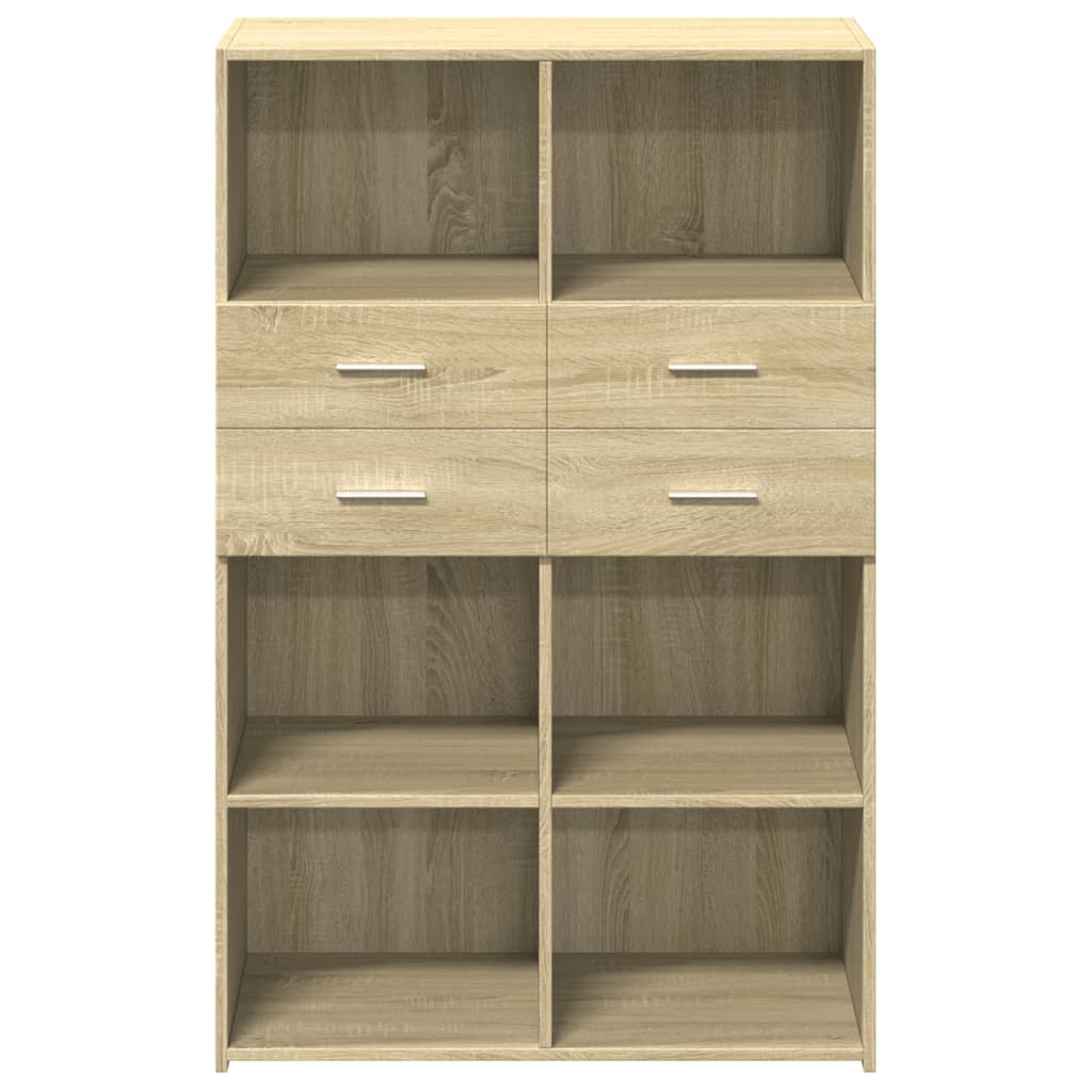 Hoge kast 80x42,5x124 cm bewerkt hout sonoma eikenkleurig - AllerleiShop