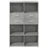 Hoge kast 80x42,5x124 cm bewerkt hout betongrijs - AllerleiShop