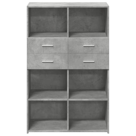 Hoge kast 80x42,5x124 cm bewerkt hout betongrijs - AllerleiShop