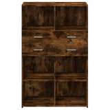 Hoge kast 80x42,5x124 cm bewerkt hout gerookt eikenkleurig - AllerleiShop