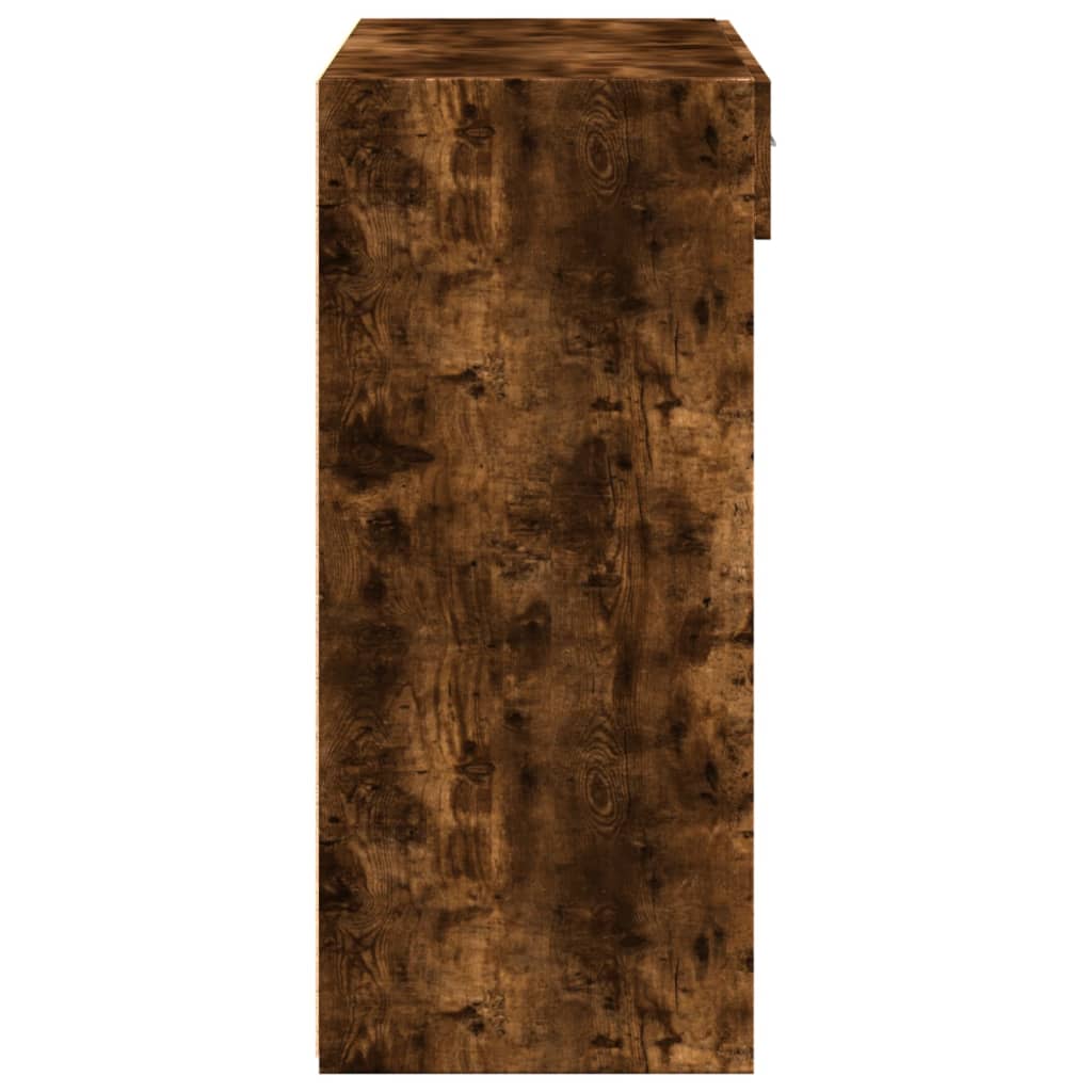 Hoge kast 80x42,5x124 cm bewerkt hout gerookt eikenkleurig - AllerleiShop