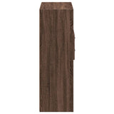 Hoge kast 80x42,5x124 cm bewerkt hout bruin eikenkleurig - AllerleiShop