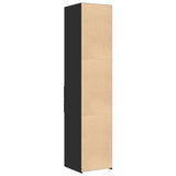 Hoge kast 40x42,5x185 cm bewerkt hout zwart - AllerleiShop