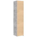 Hoge kast 40x42,5x185 cm bewerkt hout betongrijs - AllerleiShop