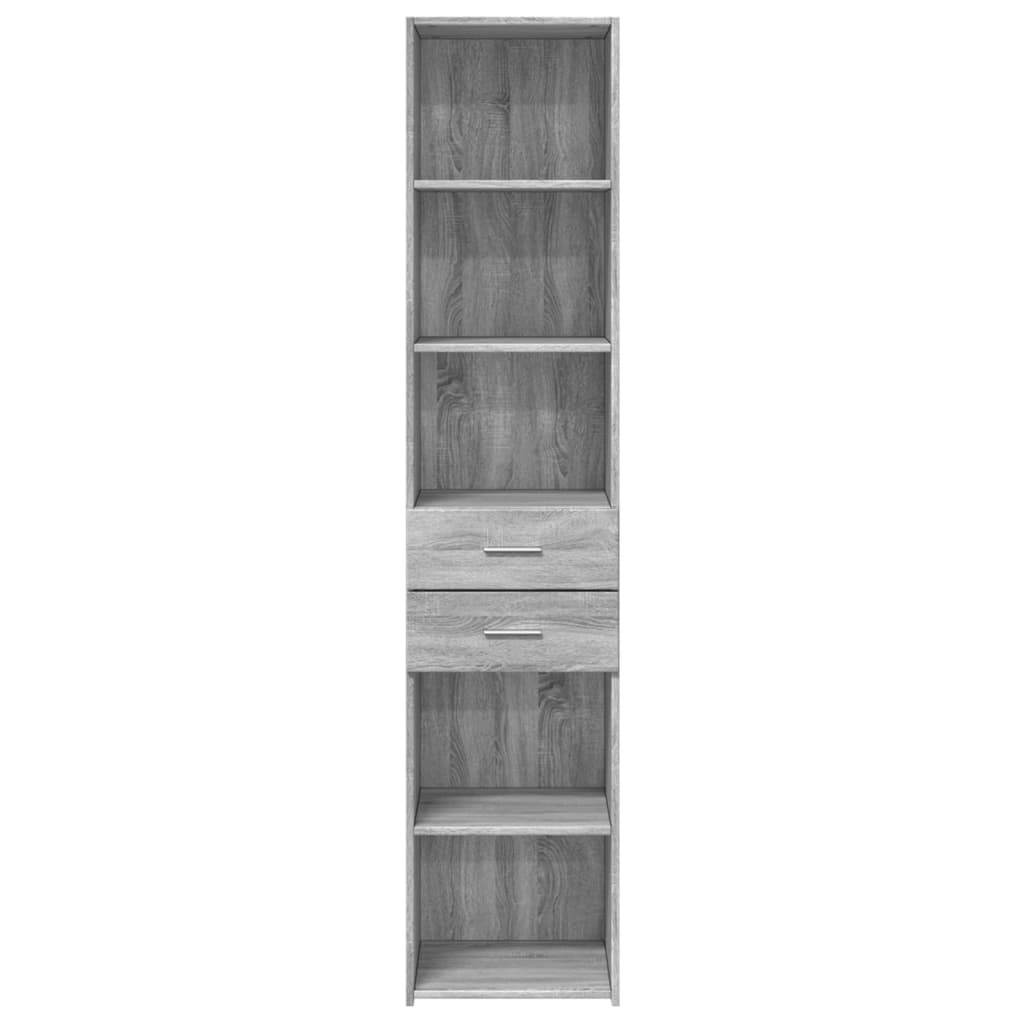 Hoge kast 40x42,5x185 cm bewerkt hout grijs sonoma eikenkleur - AllerleiShop