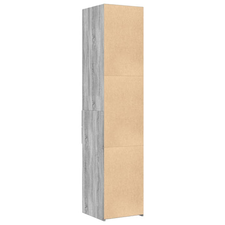 Hoge kast 40x42,5x185 cm bewerkt hout grijs sonoma eikenkleur - AllerleiShop