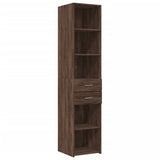 Hoge kast 40x42,5x185 cm bewerkt hout bruin eikenkleurig - AllerleiShop