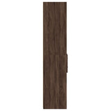 Hoge kast 40x42,5x185 cm bewerkt hout bruin eikenkleurig - AllerleiShop