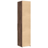 Hoge kast 40x42,5x185 cm bewerkt hout bruin eikenkleurig - AllerleiShop