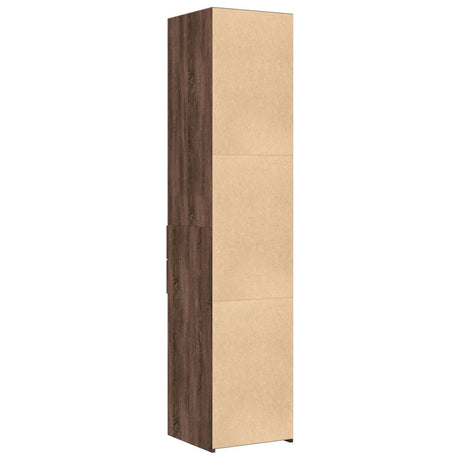 Hoge kast 40x42,5x185 cm bewerkt hout bruin eikenkleurig - AllerleiShop