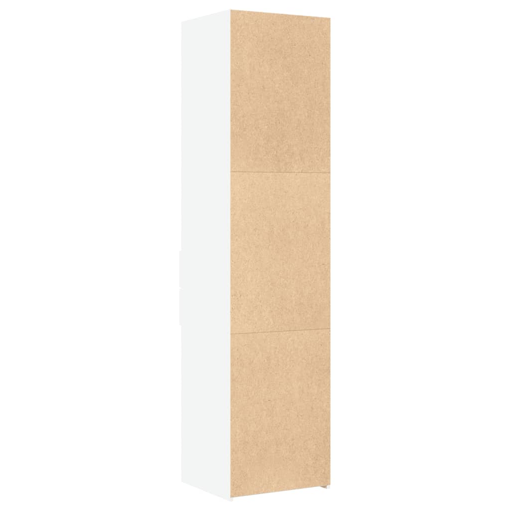 Hoge kast 45x42,5x185 cm bewerkt hout wit - AllerleiShop