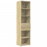 Hoge kast 45x42,5x185 cm bewerkt hout sonoma eikenkleurig - AllerleiShop