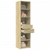 Hoge kast 45x42,5x185 cm bewerkt hout sonoma eikenkleurig - AllerleiShop