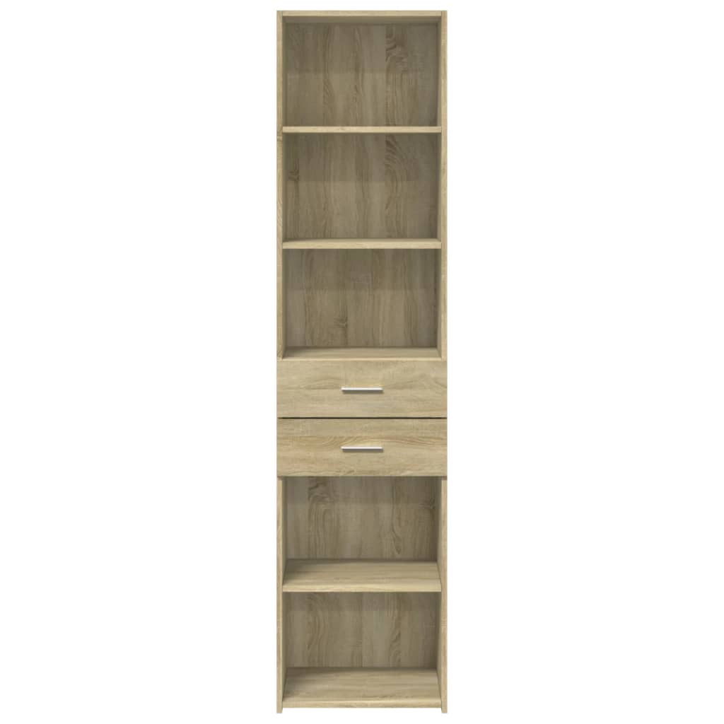 Hoge kast 45x42,5x185 cm bewerkt hout sonoma eikenkleurig - AllerleiShop