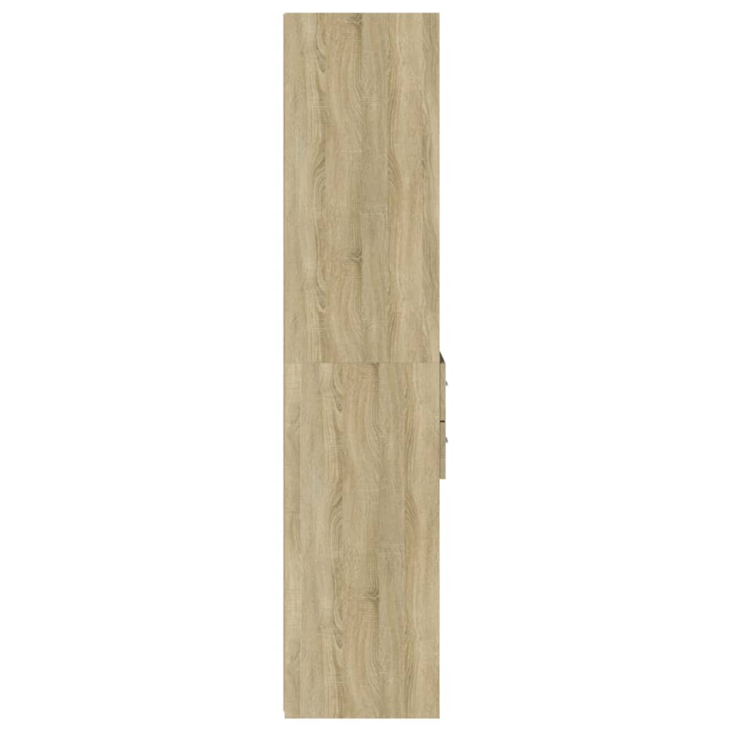 Hoge kast 45x42,5x185 cm bewerkt hout sonoma eikenkleurig - AllerleiShop