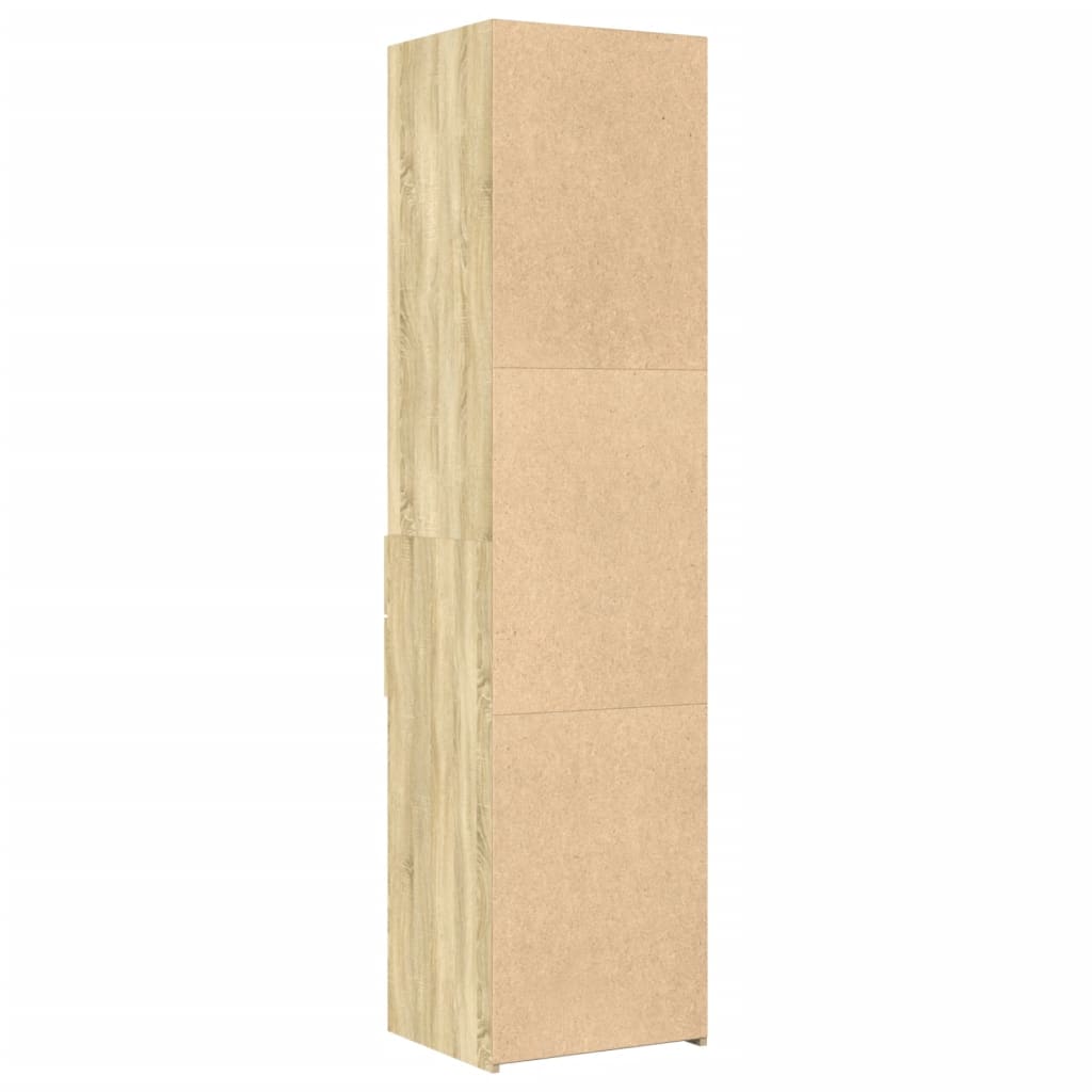 Hoge kast 45x42,5x185 cm bewerkt hout sonoma eikenkleurig - AllerleiShop