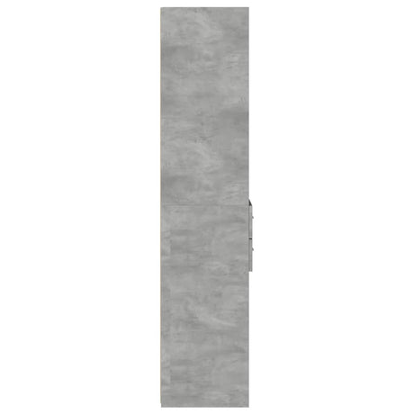 Hoge kast 45x42,5x185 cm bewerkt hout betongrijs - AllerleiShop