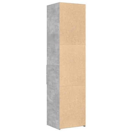 Hoge kast 45x42,5x185 cm bewerkt hout betongrijs - AllerleiShop