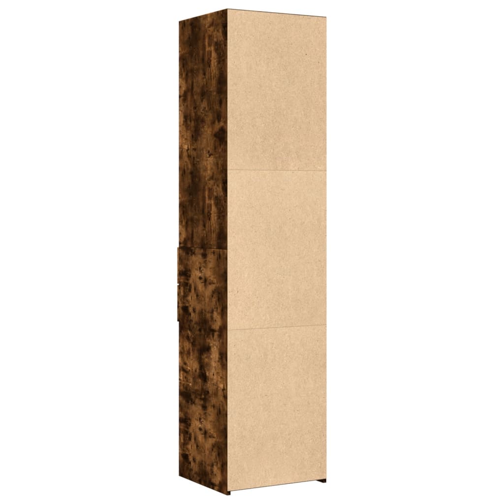 Hoge kast 45x42,5x185 cm bewerkt hout gerookt eikenkleurig - AllerleiShop